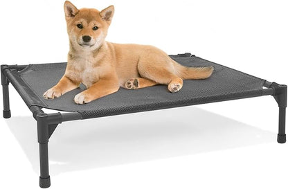 Elevated Outdoor Dog Bed Small 28x22x7in Raised Dog Bed Summer Waterproof Dog Cot Bed Breathable Teslin Mesh 60 lbs.