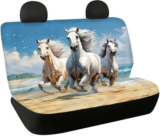 WELLFLYHOM Crazy Horse Bench Seat Cover for Truck