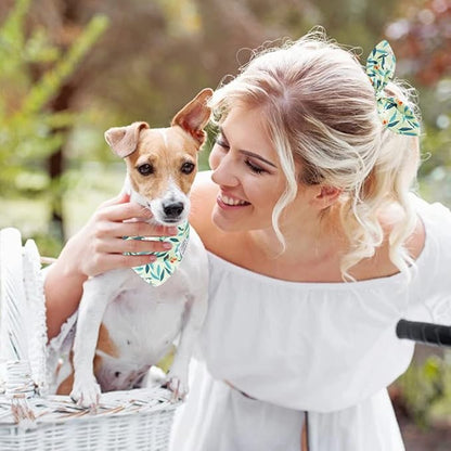 E-Clover Dog Bandanas & Matching Scrunchie Set Girl