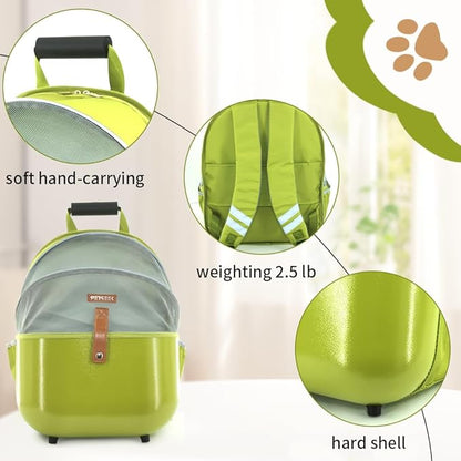 Small Dog Carrier Backpack, Breathable Travel Bag for Small Dogs, Lighter Pet Backpack for Outdoor, Hiking, Picnic, Camping, Green