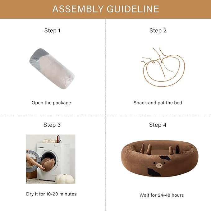 BFPETHOME Cute Dog Bed Washable