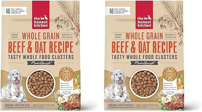 The Honest Kitchen Whole Food Clusters Whole Grain Beef & Oat Dry Dog Food, 1 lb Bag (Pack of 2)