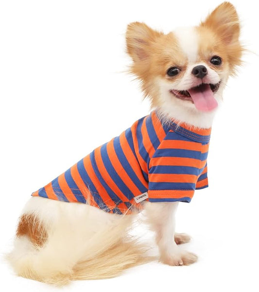 LOPHIPETS 100% Breathable Cotton Striped Dog Tee Shirt
