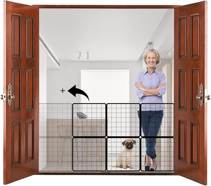 Dog Gates, Stair Gates, Barrier Gates, pet Gates, Dog enclosures, Easy to Assemble, can be Put Together into as Many Models as Needed (Single Piece 13.8 * 13.8 inches, 6 Pieces Total)