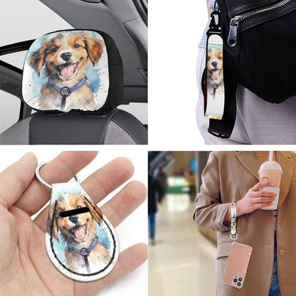 Watercolor Golden Hair 13 PCS Car Accessories Set