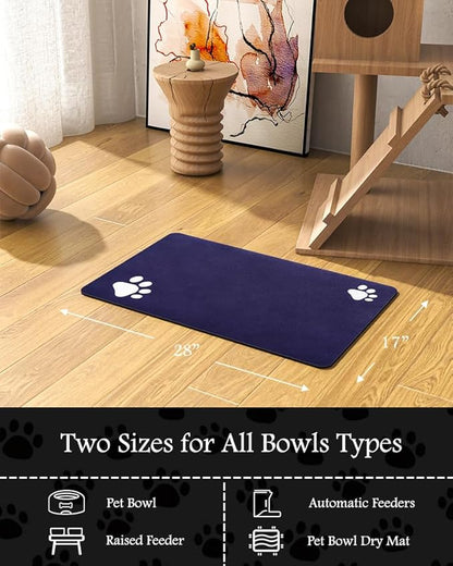 Pet Feeding Mat-Absorbent Dog Mat for Food and