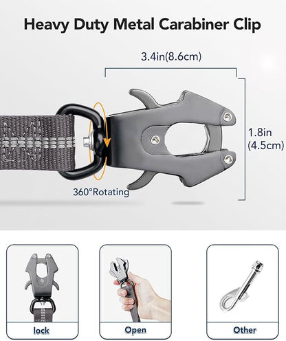 Joytale Tactical Dog Leash Heavy Duty 4-6FT Shock 2 Padded