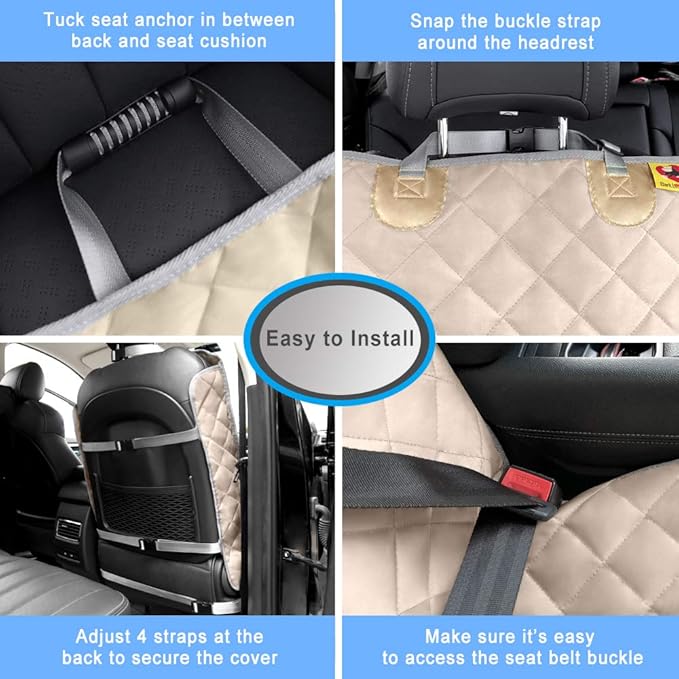 Deluxe Dog Seat Cover for Front Seat-More Durable Waterproof Front Seat Protector