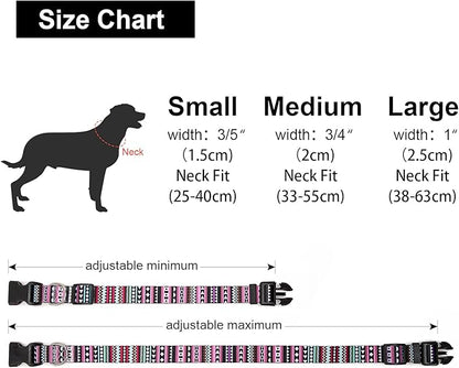 Adjustable Dog Collar with Patterns