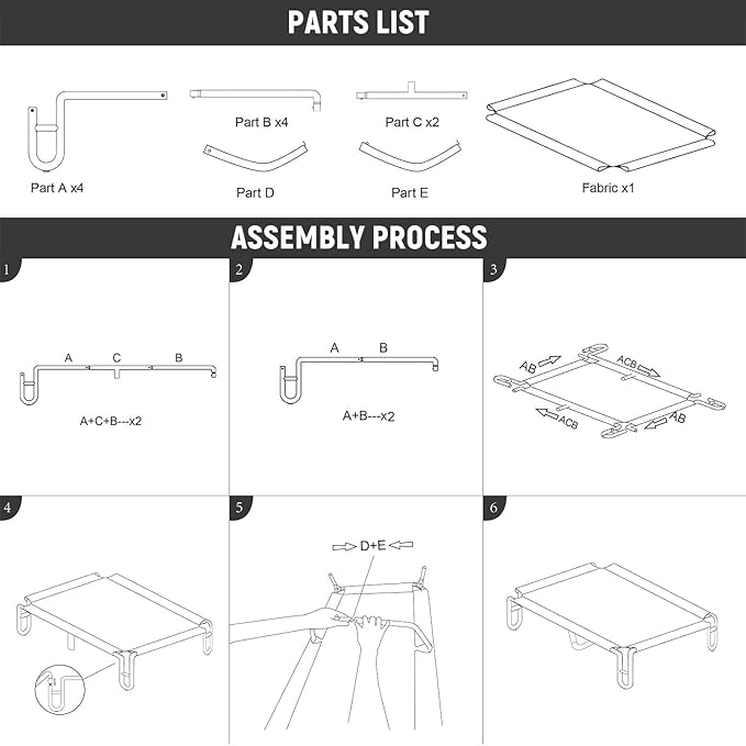 pettycare Elevated Outdoor Dog Bed 85 lbs,Brown