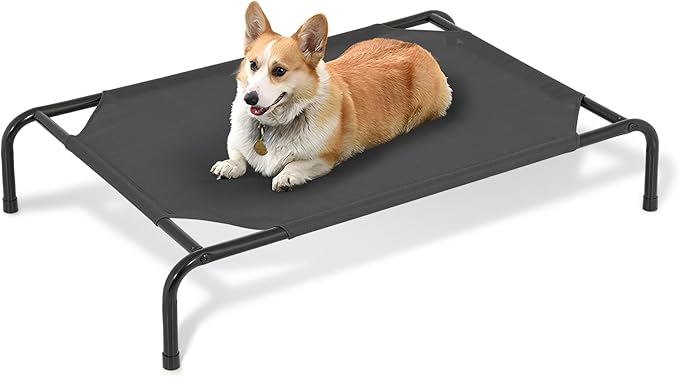 MoNiBloom Elevated Dog Bed Cooling Raised Ped Bed Portable Dog Cot for Camping or Beach 42 Inches