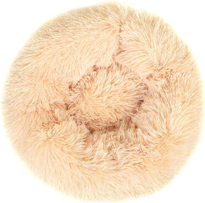 otoez Round Donut Dog Bed for Large Dogs (39.3", Oatmeal)