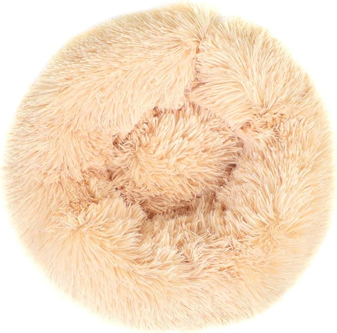 otoez Round Donut Dog Bed for Large Dogs (39.3", Oatmeal)