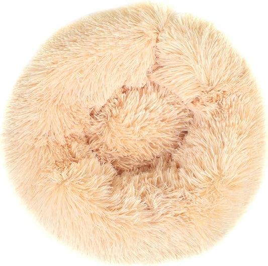 otoez Round Donut Dog Bed for Large Dogs (39.3", Oatmeal)