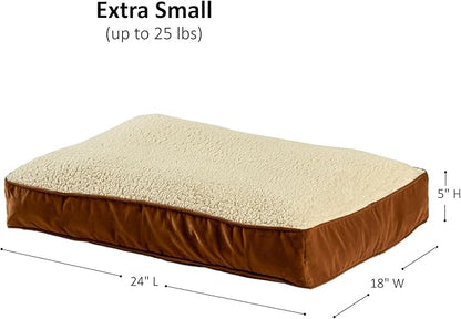 Buster Deluxe Reversible Pillow Style Sherpa Dog Bed (24 x 18 in.)