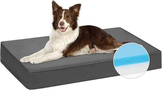 Veehoo Memory Foam Dog Bed for Large Dogs-Waterproof Dog Bed with Oxford Fabric Surface