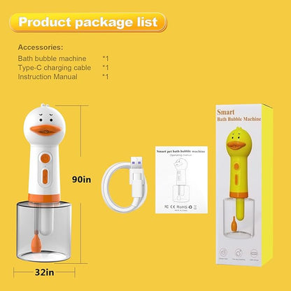 Electric Dog Cleaning Foam Machine Sprayer 9 in 3.2 in 3.2in 350ml 1200mAh Ultra IPX7 Waterproof