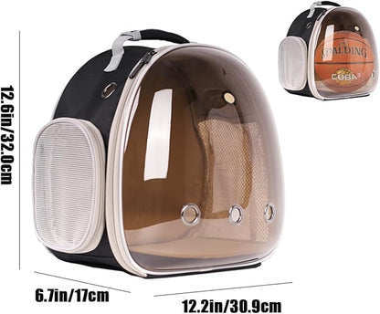 Portable Guinea Pig Backpack, Polarized Bubble Backpack for Small Animals Travel Handbag Cage for Kitten Rabbit Squirrel Bearded Dragon Turtle Breathable Carrier