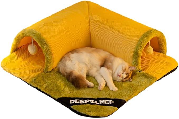Pet Self-Warming Bed Cat Tunnel Bed (Large(28"*28"*24"))