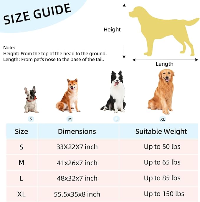 pettycare XL Elevated Raised Outdoor Dog Bed 55''