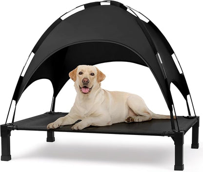 Heeyoo Elevated Dog Bed with Canopy