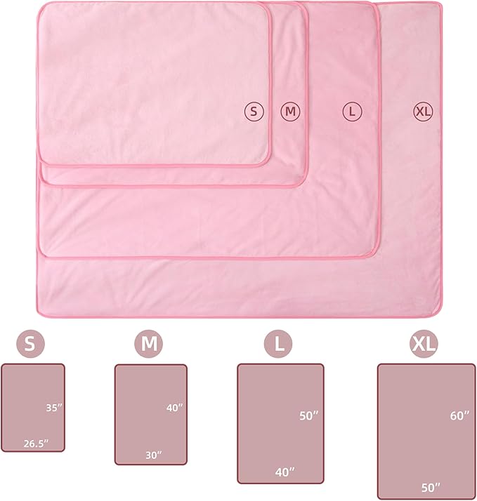 DaysU Waterproof Dog Blanket for Small Dogs 50"x60" Pink