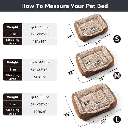 Dog Beds for Medium Sized Dog 30"x22",Brown