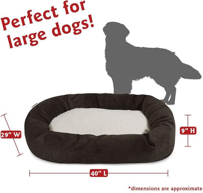 40 inch Storm Villa Collection Sherpa Bagel Dog Bed