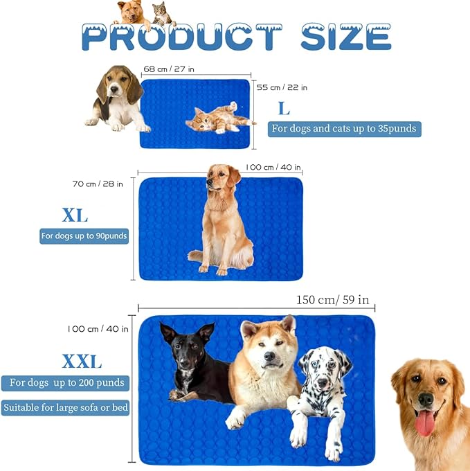 MICROCOSMOS Summer Cooling Mat & Sleeping Pad- Water Absorption Top 40" x 28")