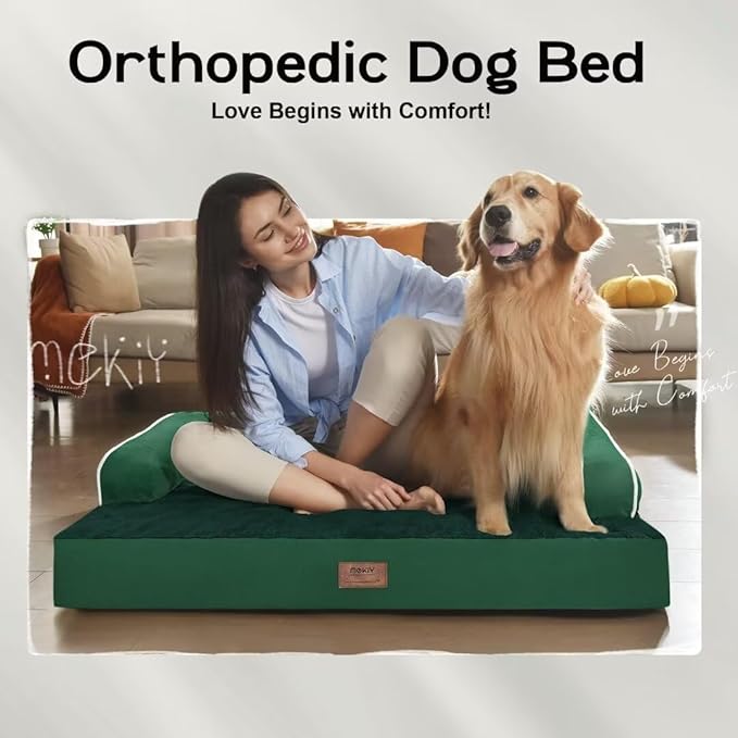Large Dog Bed Orthopedic Washable: Beds Bolster