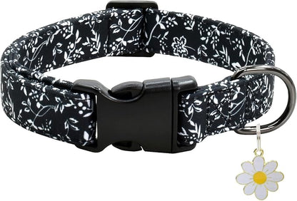 Flower Patterns Dog Collar with Accessories