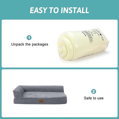 Orthopedic Dog Bed for Dogs Bottom,Grey(M,36" L 27" W 7.5" Th)