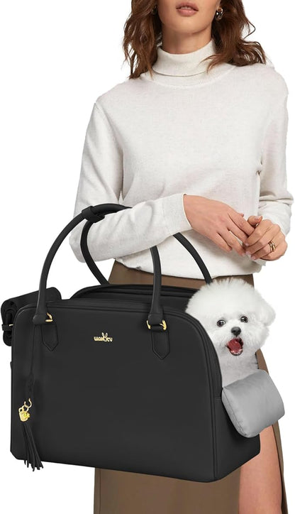 Dog Carriers for Small Dogs, Dog Purse Carrier for Small Dogs with Treat Pouch, Soft-Sided Dog Carrier Airline Approved, Dog Tote Bag Pet Carrier for Puppy Kitten,S