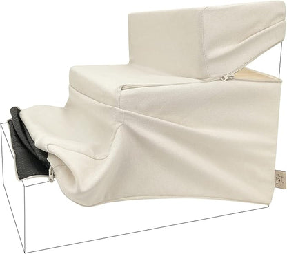 Best Pet Supplies Foldable Pet Stairs Cover for Foam Dog Ramps 3-Step