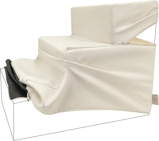 Best Pet Supplies Foldable Pet Stairs Cover for Foam Dog Ramps 3-Step
