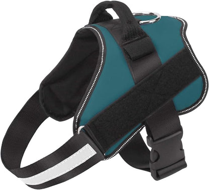 Bolux Dog Harness, No-Pull Reflective Dog Vest, Breathable Adjustable Pet Harness with Handle for Outdoor Walking - No More Pulling, Tugging or Choking (Turquoise, XS)