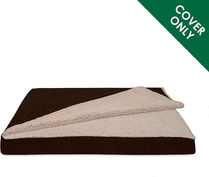 Furhaven Replacement Dog Bed Cover Berber & Suede Blanket Top Mattress