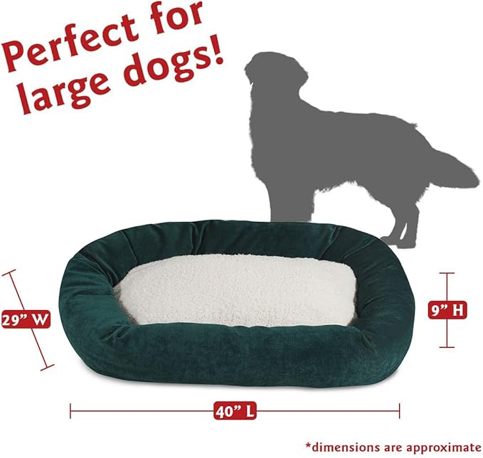 40 inch Marine Villa Collection Sherpa Bagel Dog Bed