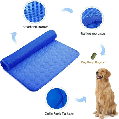 MICROCOSMOS Summer Cooling Mat & Sleeping Pad- Water Absorption Top 28" x 22")