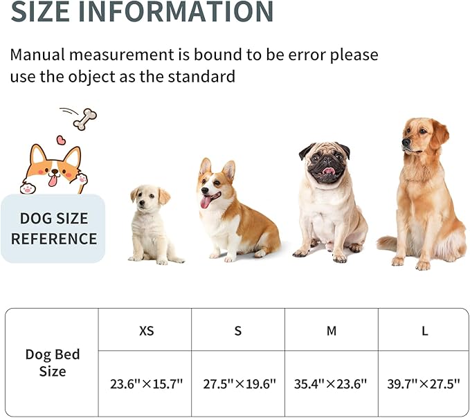 NOYAL Dog Bed Mat Soft Washable Dog Crate