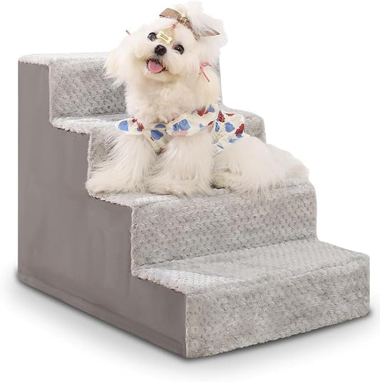 Dog Stairs for Small Dogs 18" H,4-Step