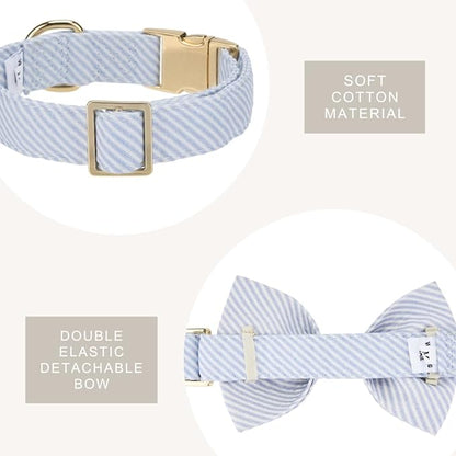 Adjustable Pet Bow Tie and Dog Collar for Small Medium Large Dogs