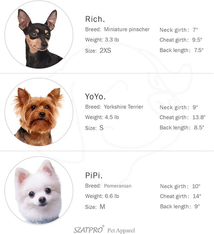 Striped Teacup Pet Dog T-Shirts 100% Cotton 2X-Small