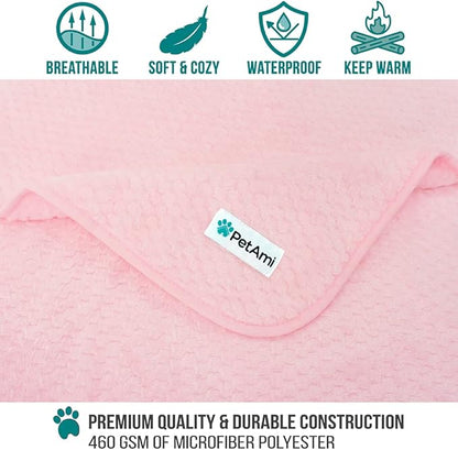 PetAmi Waterproof Dog Blanket 60x80 Pink