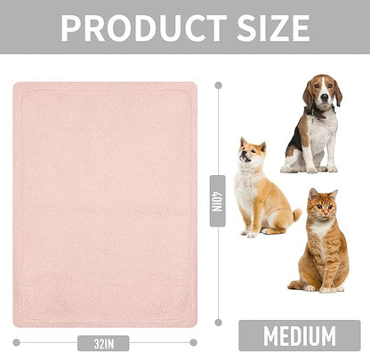 furrybaby Dog Blanket Soft Dog Blankets for Large Dogs Puppy Essentials Washable Fluffy Sherpa Fleece Cat Blanket 32x40 Inches for Bed Furniture Couch Sofa (Double-Layer Medium