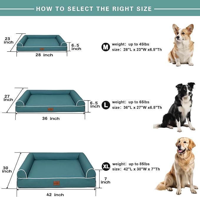 MIAO PAW Waterproof Dog Beds for Large Dogs