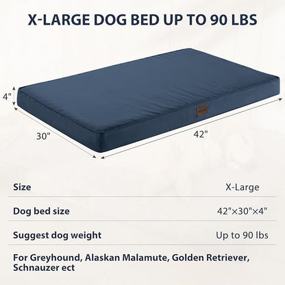 BFPETHOME Outdoor Dog Beds for Large Dogs (42 x 30 in,