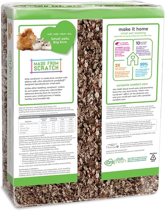 carefresh Dust-Free Natural Paper Small Pet Bedding with Odor Control, 42L