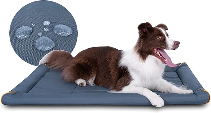 Miguel 900D Oxford Outdoor Waterproof Dog Crate Bed 40inch, Blue