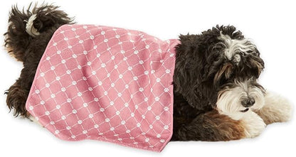 Bone Dry Pet Grooming Towel Collection Absorbent Microfiber X-Large 41x23.5", Trellis